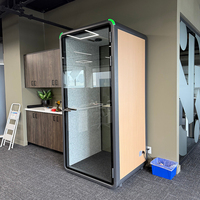 Cabine téléphonique acoustique modulaire individuelle insonorisée, cabine d'étude silencieuse mobile pour espaces commerciaux et éducatifs