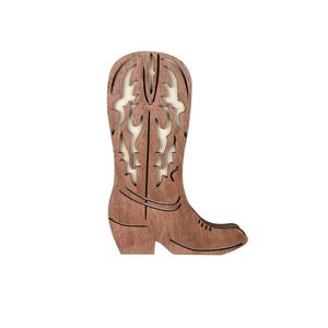 Wholesale Western Cowboy Style Boot Wall Hanging Vase <b>Rustic</b> <b>Wooden</b> Hanging Planter Farmhouse Decor for Dried Flowers & Greenery - Product Image 4