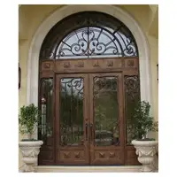 Prime porte d'entrée en fer forgé portes en acier, portes de Villa en fer forgé conception de porte de jardin porte en fer forgé pour chien