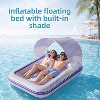 Radeau gonflable pliable en PVC pour adultes, lit flottant pour piscine extérieure, chaise longue aquatique de loisirs pour la plage