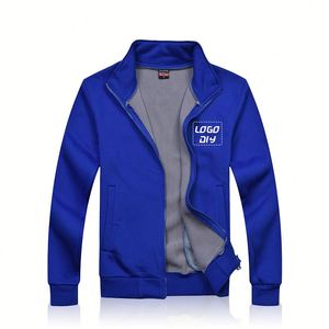 Ropa de Trabajo Personalizada, Sudadera con Capucha y Cuello Alto, Gruesa, con Logotipo Impreso, Sudadera de Invierno con Cierre Completo para Hombre - Product Image 3
