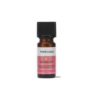 Huile essentielle de géranium végétalienne à marque privée pour les soins de la peau, huile de géranium rosat 100 % pure pour l'aromathérapie, la fabrication de savons et de bougies - Product Image 1