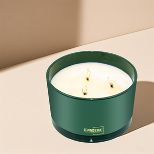 Glass Candle <b>Containers</b> Green 20 Oz Candle Vessels Custom Printing Logo Empty Glass Candle Jars With Box - Product Image 2