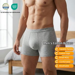 306 Muestra Gratuita, Logotipo Personalizado, MOQ Pequeño, Calzoncillos Deportivos Transpirables de Algodón Peinado para Hombre, Fabricante Chino, ODM, OEM - Product Image 2
