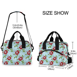 Hawaiian Hibiscus Flower Reusable Insulated <b>Lunch</b> <b>Bag</b> Custom Print Logo Aloha Beach Insulated Cooler <b>Lunch</b> <b>Tote</b> for Women - Product Image 3