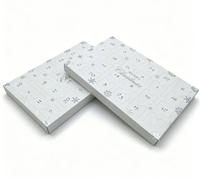 Boîte de calendrier de l'Avent de Noël blanche avec portes détachables en feuille d'argent, emballage cadeau compte à rebours en carton recyclé