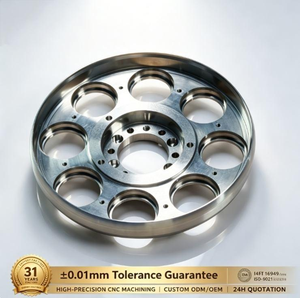 Plato giratorio de indexación multietapa CNC de 5 ejes de acero inoxidable, mecanizado <span class=keywords><strong>a</strong></span> medida de alta precisión con flangeado y electroerosión por hilo, directo de fábrica con <span class=keywords><strong>31</strong></span> <span class=keywords><strong>a</strong></span>ños de experiencia - Product Image 1