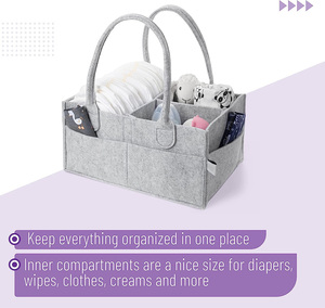 <span class=keywords><strong>Borsa</strong></span> Tote per pannolini in <span class=keywords><strong>feltro</strong></span> per bambini organizzatore di Caddy per auto - Product Image 2