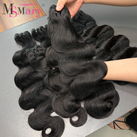 Extensiones de Cabello Humano Doble Trama Ondulado Natural Virgen SDD al por Mayor 15A para Mujeres Negras