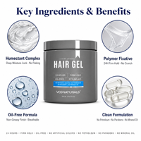 Gel Coiffant Marque Blanche pour Femmes et Hommes Hydratant Tenue Forte 24H Non-Écaillant Sans Huile Texturisant Longue Durée OEM ODM