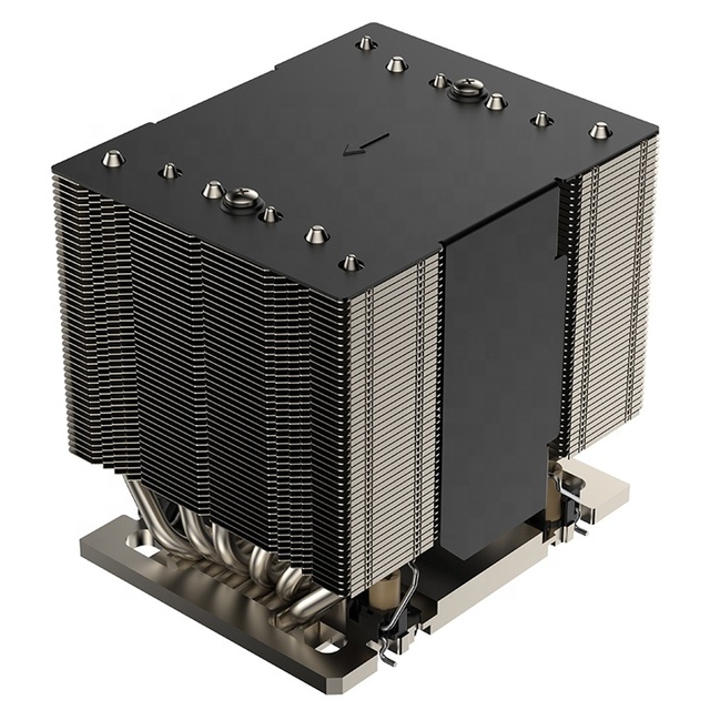 COOLSERVER LGA 7529 4UM95 Server CPU Cooler 6 Heat Pipes Copper & Aluminum Bottom Two Ball Bearing PWM Fan TDP 500W