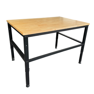 52 \ "Heavy-Duty thép bàn làm việc với cao su gỗ Top Chiều cao có thể điều chỉnh nhà để xe hội thảo bàn làm việc OEM tùy chỉnh - Product Image 1