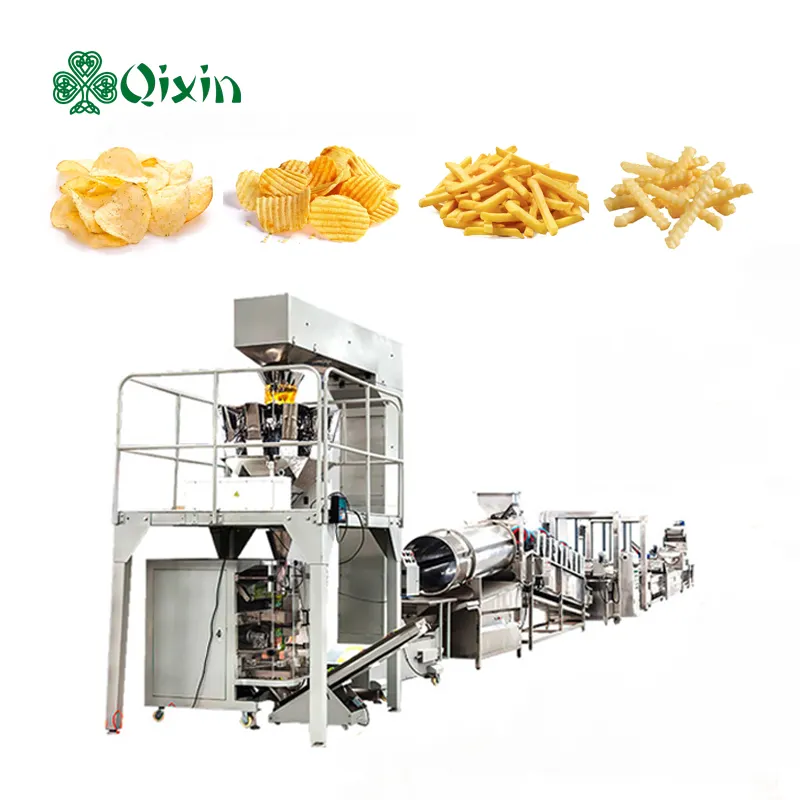 Industrial Continuous Cassava Chips Potato Fried French Fries Frying Processing Equipment Making Machines Production Line