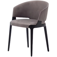 Chaises de salle à manger modernes de style chinois en bois massif avec dossier ergonomique couleur noyer et revêtement PU pour la maison, l'hôtel et les loisirs