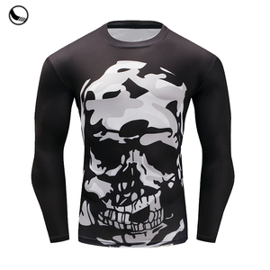 Camiseta de Compresión Personalizada Sin Gi para Jiu-Jitsu, Manga Corta, Protección Solar UPF50, Secado Rápido, para Lucha Libre, MMA, BJJ - Product Image 3