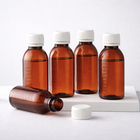 Bouteilles de sirop oral en plastique PET de qualité supérieure, 120 ml, de qualité alimentaire, réutilisables, personnalisables, écologiques, pour le stockage de liquides médicaux