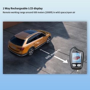 EASYGUARD EC208 LCD Pager Display 2 Way Car Alarm System with <b>Vibration</b> Warning Rechargeable Lcd <b>Remote</b> - Product Image 5