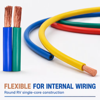 Câble électrique IEC 60227-3 à un seul conducteur en cuivre toronné isolé en PVC RV 450 750V pour câblage interne