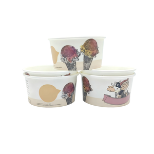 Cucharas Desechables de Papel Biodegradables de Alta Calidad para Postre, Cucharas Mini para Helado y Gelato de 6oz 8oz 10oz 12oz - Product Image 2