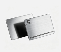 Tarjeta RFID/NFC Personalizada ODM de Acero Inoxidable Plateado/Dorado con Chip 216 para Control de Acceso a Membresías/Negocios