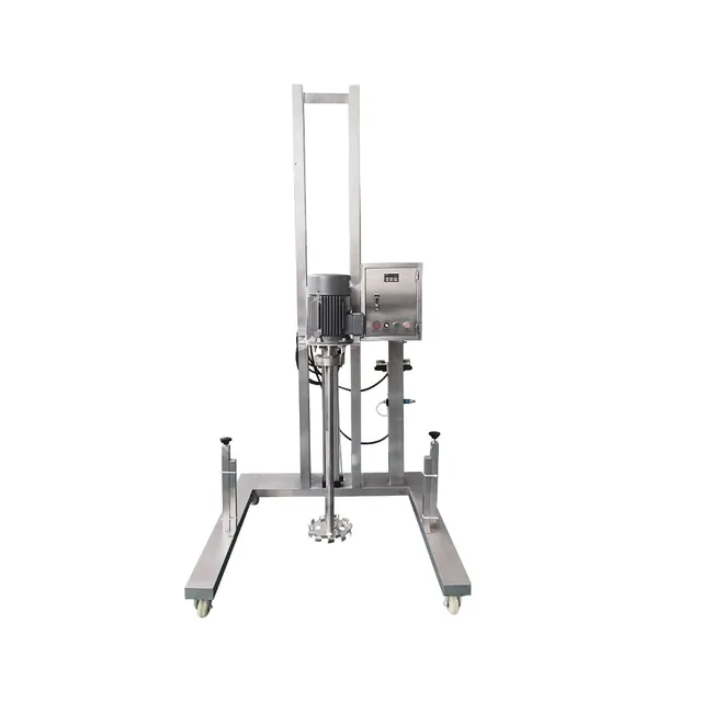 Pneumatic Lift Paint Ink Dyes Glue Disperser Machine High-Efficiency Mixing Grinding Emulsifying Dissolving Stainless Steel