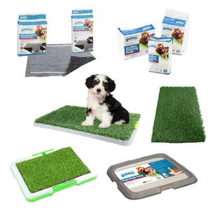 Pawise Portable Indoor Outdoor Pet Dog Toilet Artificial Grass Dog Potty Trainer Carbon Training Wee Pee Pad For Puppy Training