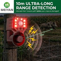 Nuevo Repelente Solar de Animales de ABS Sólido 2026 con Grabación de 35s, Luz Estroboscópica de 8 LED, Sensor de Movimiento PIR de 10m, Molde Privado de Fábrica