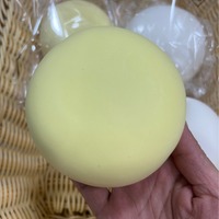Jouet anti-stress en polyuréthane souple et moelleux, au toucher laiteux, en forme de chignon, jaune et blanc, à récupération lente, article le plus vendu, en sachet