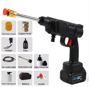 <span class=keywords><strong>Nettoyeur</strong></span> <span class=keywords><strong>haute</strong></span> <span class=keywords><strong>pression</strong></span> sans fil 21V à <span class=keywords><strong>batterie</strong></span>, 2500 PSI, avec buse 6-en-1 et tuyau <span class=keywords><strong>haute</strong></span> élasticité de 23 pieds pour le nettoyage domestique - Product Image 4