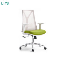 Chaise de bureau exécutive Liyu Furniture au design moderne et ergonomique, avec dossier en maille, support lombaire, accoudoirs fixes et hauteur réglable