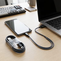 Cable de Carga USB C de 80 cm de Longitud, Cable de Tipo C a USB para Teléfono Celular, Cable de Datos para Smartphone, Cable de Carga Rápida