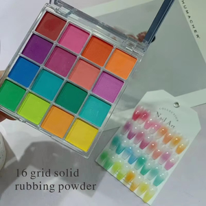 Disco de 16 colores con degradado arcoíris, polvo de mezcla degradado de alta saturación y larga duración, efecto degradado, uñas creativas - Product Image 5