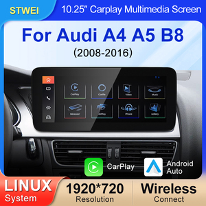 STWEI 2026 Nouveaux écrans fins Système Linux 12,3 pouces Résolution 1920*720 Pour AUDI A4 A5 B8 2008-16 Lecteur multimédia automobile sans fil CarPlay KSW - Product Image 2