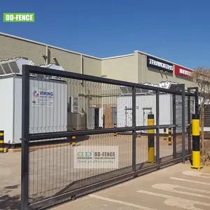 1M-9M Opening Manual Slide Gates Sliding Iron Main Gate Design