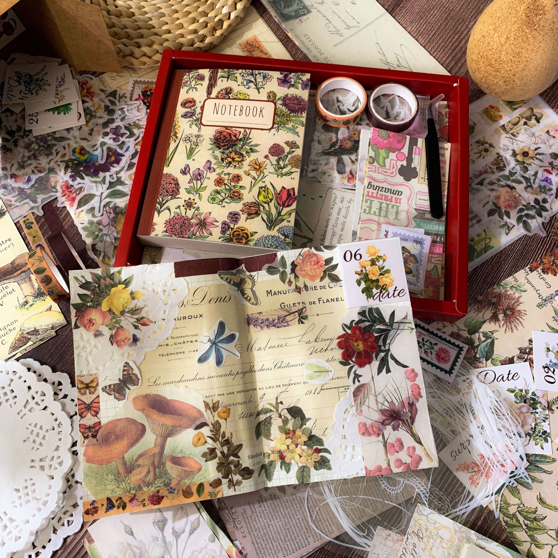 Yoofun-Pegatinas Decorativas Para Bloc De Notas, Papel Washi, álbum De Recortes Para Diarios, Revistas, Y