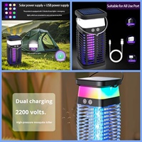OTHC ZSJ-071 Solar LED-lamp voor buiten, insectenverjager, muggenvanger, IP65, oplaadbaar voor tuin, camper, kantoor