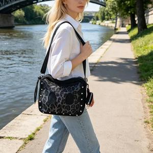 Nouveau sac pour femme, motif léopard rétro, sac à bandoulière pour femme, sac à main, sac fourre-tout grande capacité pour femme - Product Image 1