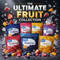 Voedselveilige verpakking met aangepast logo voor gevriesdroogd fruit, staande ziplock zak, matte plastic pouch voor verpakking van gedroogde bessen snacks