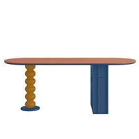 Table à manger pliante en dalle de roche, style moderne et simple, en chêne massif noir, ovale, 4 places, sans assemblage, pour petit appartement