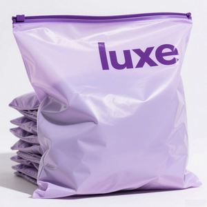 Customized Biodegradable Recyclable Frosted Sealing Zipper Lock <b>Bags</b> Screen Printing PVC/PE Material Free Samples for Apparel - Product Image 4