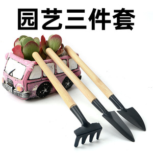 Mini juego de herramientas de jardinería, pala de hierro de 3 piezas, rastrillo para plantas en macetas, cuidado de flores, estilo ligero y sencillo - Product Image 3