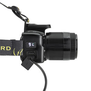 Lampe frontale LED rechargeable portable étanche de 900 lumens avec capteur de mouvement de type C et banque d'alimentation à intensité variable - Product Image 4