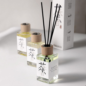 Tea Scented Aromatherapy <b>Diffuser</b> Glass Bottle With Bamboo <b>Sticks</b> For Home Bedroom Living Room Anti Odour 120-180 Days Duration - Product Image 3