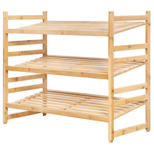 Bamboo Shoe Rack 3 Tiers Freestanding Dustproof Minimalist Design For Home Doorway Indoor Use - Product Image 5
