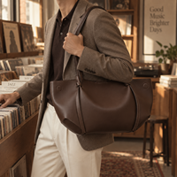 Sac à bandoulière élégant pour femme en cuir PU chic, sac fourre-tout zippé en polyester pour le quotidien, le bureau, les trajets, le shopping, les rendez-vous et les soirées
