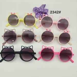 Lunettes <span class=keywords><strong>de</strong></span> soleil pour enfants à la mode avec logo personnalisé Lunettes <span class=keywords><strong>de</strong></span> soleil rondes colorées pour enfants 2024 - Product Image 5