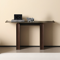 Table étroite de luxe minimaliste haut de gamme en bois massif, style vintage 2026, pour salon, entrée de villa et chambre à coucher