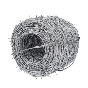 Barb Wire Price Per Roll 14 Gauge Galvanized Barbed Wire For Fence