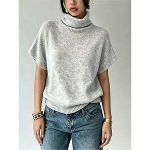 Drop Shoulder Relaxed Knit Vest Multicolor S Women's Fashion <b>Top</b> - Product Image 3