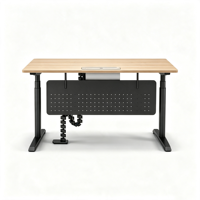 Bureau Informatique Électrique Réglable en Hauteur, Table de Travail pour Gaming, Poste de Travail Assis-Debout avec Double Moteur et Contrôleur de Levage